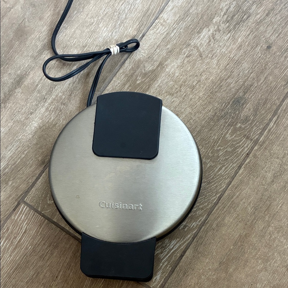 Cuisinart Silver & Black Round Electric Sandwich/Waffle Maker